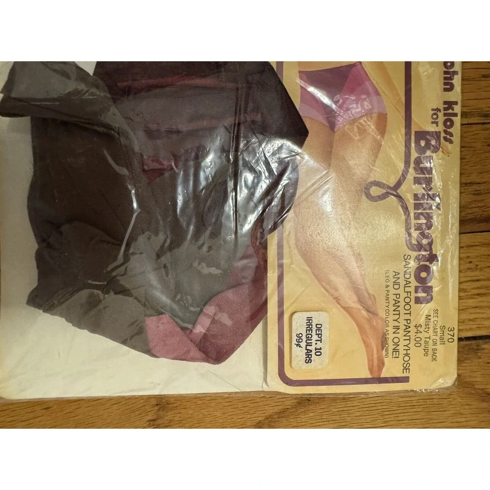 Vintage KLOSS‎ 1960s Stockings TAUPE ROUGE Stretch Nylon Hosiery S New NWT LOT